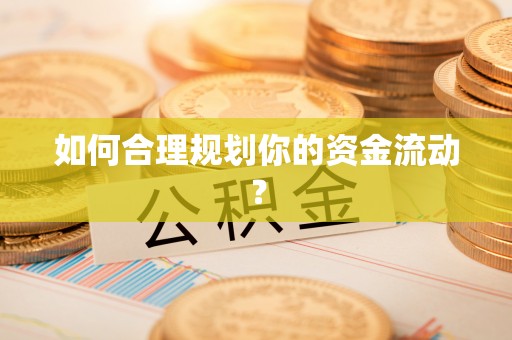 梧栖如何合理规划你的资金流动？