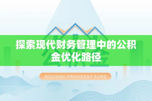梧栖探索现代财务管理中的公积金优化路径
