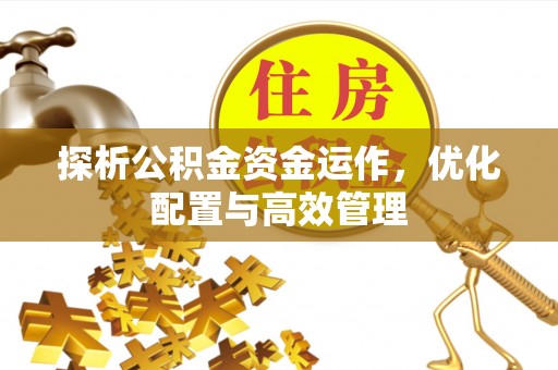梧栖探析公积金资金运作，优化配置与高效管理