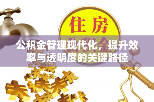 梧栖公积金管理现代化，提升效率与透明度的关键路径
