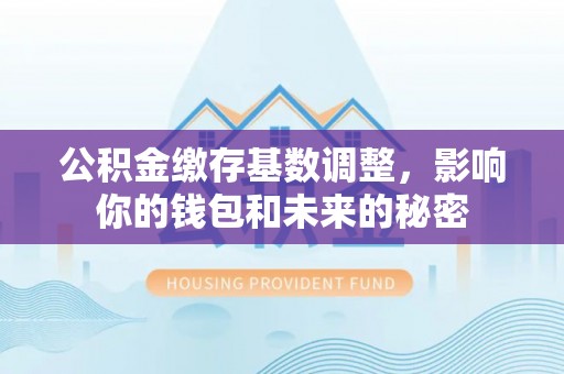 梧栖公积金缴存基数调整，影响你的钱包和未来的秘密