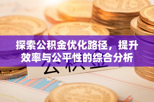 梧栖探索公积金优化路径，提升效率与公平性的综合分析