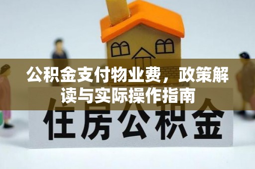 梧栖公积金支付物业费，政策解读与实际操作指南